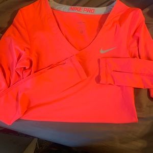 Nike Pro neon/hot pink Long sleeve Top
